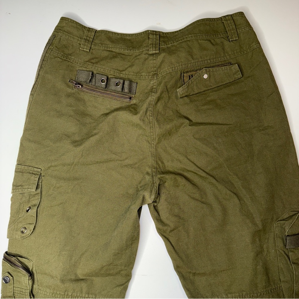Olive Green Men's paintball Cargo Pants - Picture 7 of 12